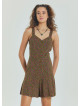 Thin Strap Button Detailed Green Bohemian Jumpsuit 4569